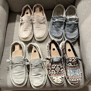 Lot of Hey Dude shoes